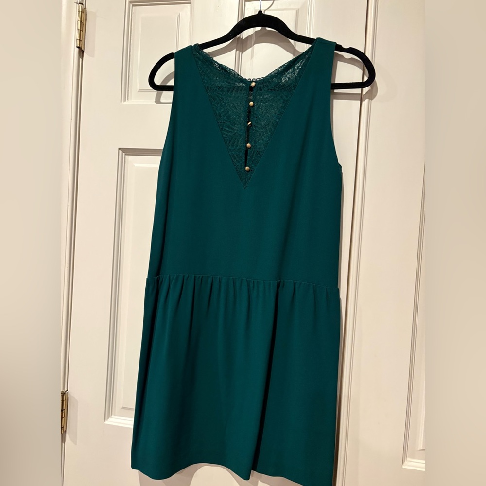 Sezane - Green lace drop waist dress - size 38/medium (US 6/8) - Picture 2 of 3